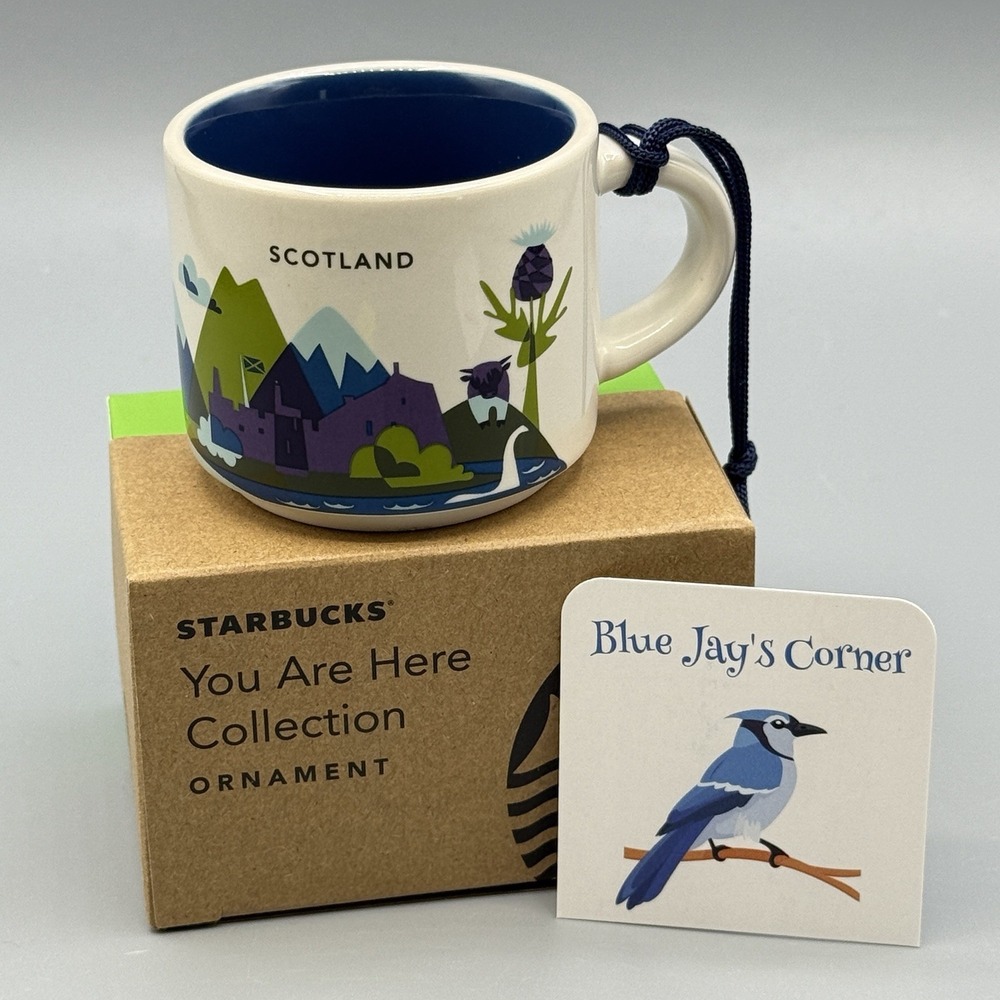 Starbucks Scotland You Are Here Ornament Mug 2oz YAH Espresso Cup UK Demi Tasse